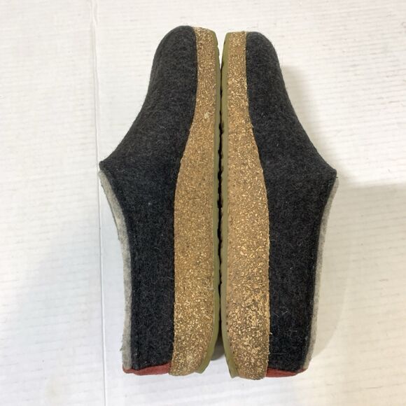 Haflinger Womens 39 Grizzley Clogs Mules Wool Felt Dark Grey - Picture 5 of 8